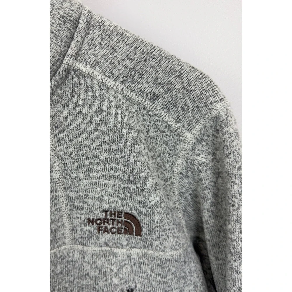 The North Face Gordon Lyons 1/4 Zip Fleece Pullover Grey Mens Size M Outdoors
